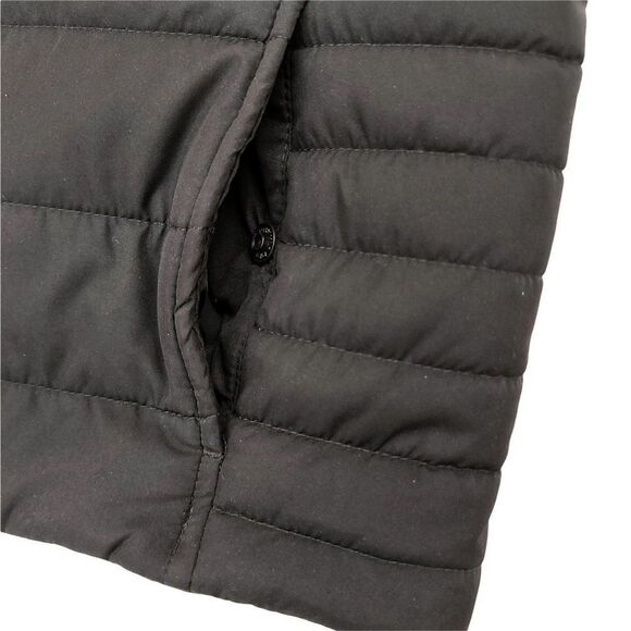 Lands' End Kids Puffer Vest Size Medium (5-6) Black Full Zip Snap Insulated - Picture 6 of 8